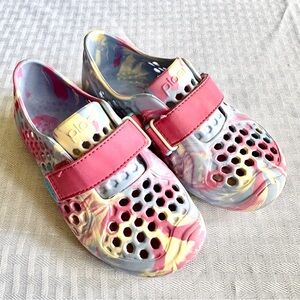 PLAE Max Kids Velcro Sneakers Toddler 10 Marble Tie Dye Washable Play Shoes